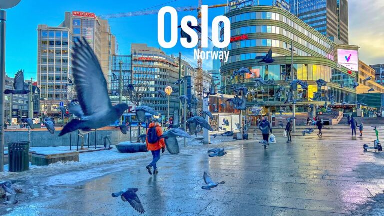 Oslo Norway 🇳🇴- February 2022 – 4K-HDR Walking Tour – (▶91min)