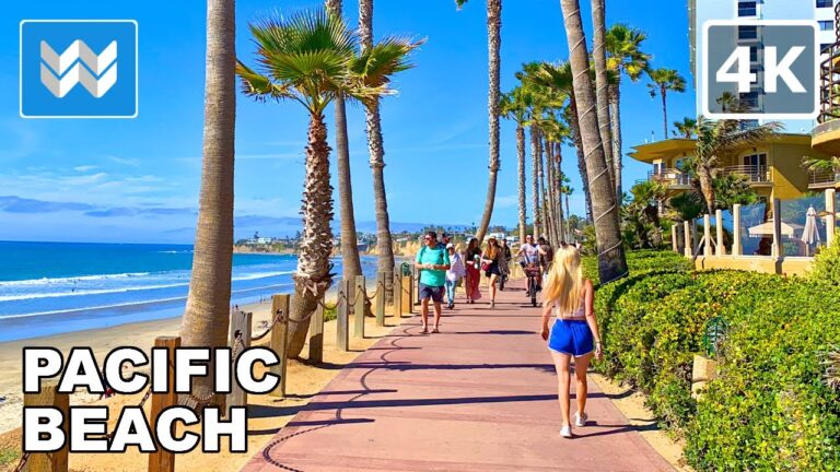 [4K] Pacific Beach (PB) in San Diego, California 2022 Walking Tour & Travel Guide 🎧 Binaural Sound